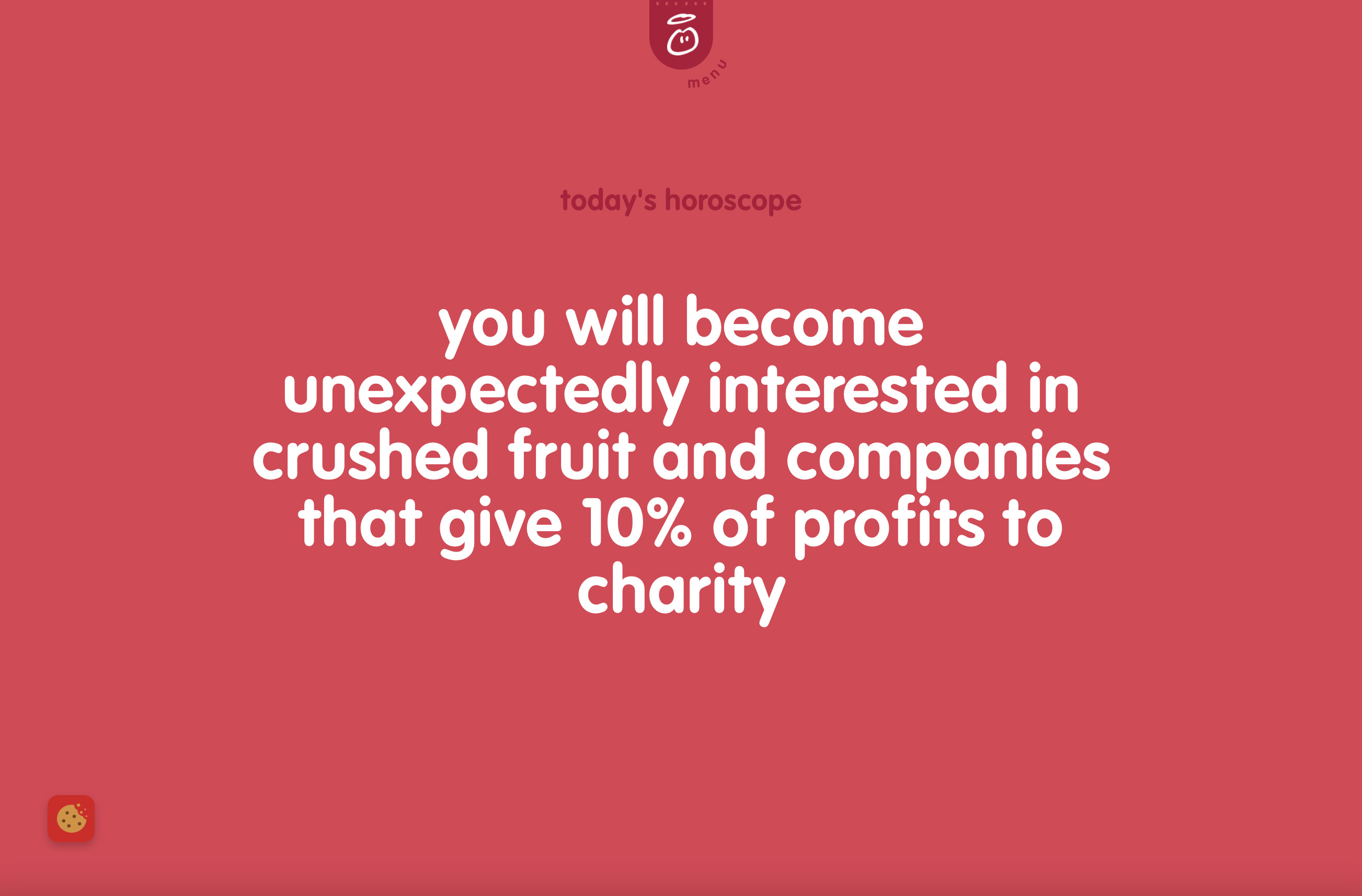 a welcome message on the homepage of the innocent website