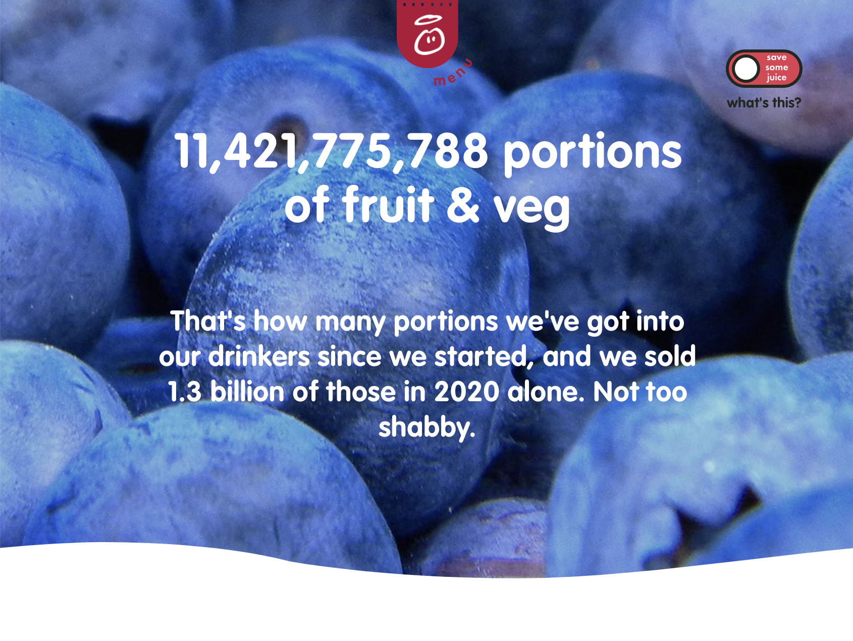 back of pack story for an innocent super smoothie